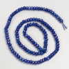 Lapis Lazuli Stone Beads (single) Faceted Rondelle on Thread, diameter 4x3.5mm±, length 38cm±