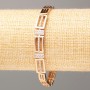 Bracelet Xuping 18K Gold Plating with White Crystals, length 19 cm, thickness 6 mm +/- (8 mm +/-)