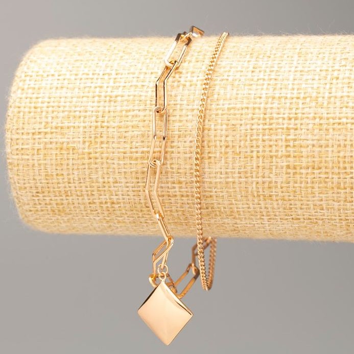 Bracelet Xuping 18K Gold Plating, length 17-21 cm, thickness 5 mm +