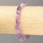 Natural Amethyst Stone Bracelet, tumbled, 11x8mm, adjustable diameter, 18cm length