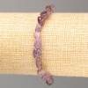 Bracelet with natural Amethyst, tumbled, 8x5mm beads, length 18 cm