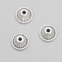 Pendant end cap color: silver metal, diameter 10x5(±)mm, packaging -20g, 30(±)pcs