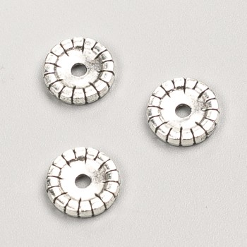 Bead bail insert, 10x2 mm diameter, packaged 20 g, 27 pcs ±, metal color "silver"