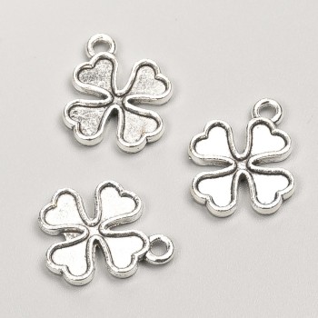 Clover-shaped pendant hardware, diameter 18×15 mm, packaging 17 pcs +/- 20 g