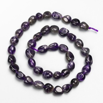 Amethyst Beads Faceted, 9x10mm, length 40 cm