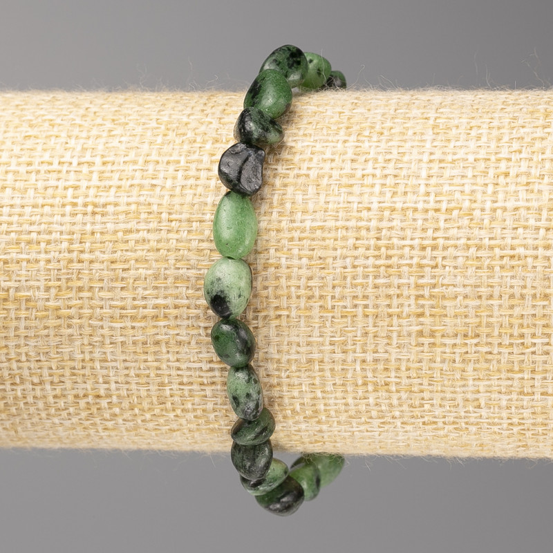 Zoisite Stone Bracelet, faceted, 6x10mm approx., elastic band, length 18cm+