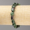 Zoisite Stone Bracelet Beaded Round 10x10mm+, elastic, 18cm+