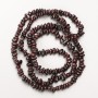 Garnet Beads natural stone chips on thread, 6x3 mm ±, length 80 cm ±