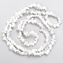 Howlite Beads natural stone chip on thread, diameter 6x3mm±, length 82cm ±
