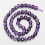 Sugilite Beads, Natural Stone, Faceted Cube Bead on Thread, Diameter 7 mm±, Length 38 cm±