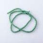 Czech Crystal Beads on Thread, Matte "Green Pea", Diameter 3.5mm, 38-40cm