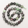 Zoisite Beads, Natural Stone, Faceted Round Beads on Thread, 10mm diameter, 38 cm length