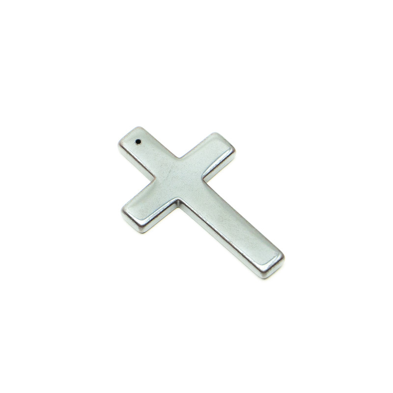 Pendant Cross with Hematite, diameter 32×50, 5×4 mm+