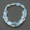 Moonstone Beads (synthetic) oval, diameter 13×18×6mm, length 40cm on thread