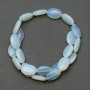 Moonstone Beads (synthetic) oval, diameter 13×18×6mm, length 40cm on thread