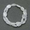 Oval Beads of Mountain Crystal Natural Stone, 13×18×6mm, 40cm Length on Thread