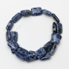 Sodalite Beads, Natural Stone, Rectangular Shape, 13×18×6 mm, 40 cm Threaded