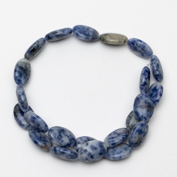 Sodalite Beads Natural Stone, Oval, 13×18×6mm, 40cm Strand