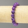 Sugilite Bead Bracelet Smooth Round Beads, 10mm diameter, length 18cm (stretch)
