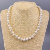 Necklace of Round Freshwater Pearls d 9-10mm, length 47 cm