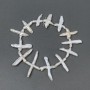 Baroque pearls “Cross” with a petrol shade on a thread d 40x25mm+-, length 38cm+-