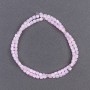 Beads, tinted pink pearl, cylindrical, diameter 3.5x3.5mm, length 40cm± on fishing line