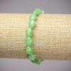 Elastic Chrysoprase Bracelet, Smooth Oval Natural Stone, 10x8 mm, 18 cm