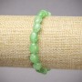Elastic Chrysoprase Bracelet, Smooth Oval Natural Stone, 10x8 mm, 18 cm