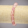 Elastic Bracelet with Natural Chalcedony, Smooth Oval Beads 10x8mm, Length 18cm