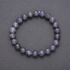 Iolite Natural Stone Bracelet on Elastic Smooth Beads, 8mm diameter (±) on 18cm wrist