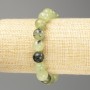 Bracelet Prehnite Natural Stone Smooth Bead, diameter 10(±)mm on elastic, length 18cm (stretch)