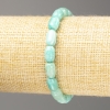 Bracelet made of natural Amazonite, barrel-shaped beads, diameter 9x6mm, length 18cm (stretch)