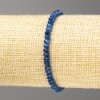 Lapis Lazuli Stone Bracelet (single) light blue faceted rondelle, diameter 4x3mm, length 18cm (stretch)