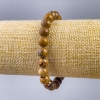 Wooden Smooth Bead Jasper Bracelet, 8.5mm diameter, total length 18cm (stretch)