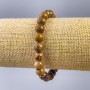 Wooden Smooth Bead Jasper Bracelet, 8.5mm diameter, total length 18cm (stretch)