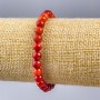 Bracelet Coral (piece) smooth bead d 6mm+, length 18cm (stretch)