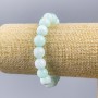 Larimar Bracelet, natural stone, smooth beads on elastic cord, 10mm diameter ±, length 18cm (stretch)