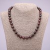 Necklace of natural garnet, smooth round beads, diameter 10±mm, length 48cm