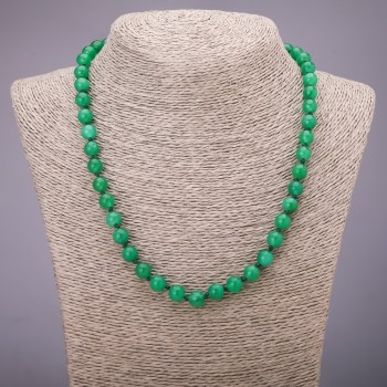 Chrysoprase Beads (single) smooth round beads, 8mm diameter, 45cm length