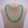 Chrysoprase Bead Necklace, total smooth round beads, diameter 8(±)mm, length 45cm