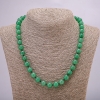 Necklace of natural jade, smooth bead, 10mm diameter, length 45cm +