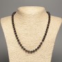 Natural Garnet Necklace, smooth round beads, diameter 6 (±) mm, length 50 cm+