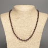 Necklace of natural garnet, smooth beads, diameter 5.5mm, length 50cm+
