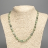 Necklace of natural green kyanite faceted, diameter 7×8(±)mm, length 50cm+