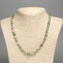 Necklace of natural green kyanite faceted, diameter 7×8(±)mm, length 50cm+