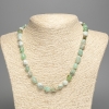 Chrysoprase Necklace—Natural Stone, tumbled beads, 8x10 mm, length 50 cm plus