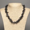 Necklace of Natural Iolite Chip "Needle", diameter 15x5 mm, length 48 cm +