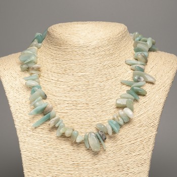 Amazonite Bead Necklace, Nugget 'Needle' Shape, 15x7 mm, 48 cm Length +