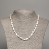 Necklace of Natural Baroque Pearls with Petrol-Blue Hues, 11×7 mm, 45 cm