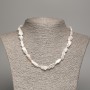 Necklace of natural baroque pearls with 'petrol' hue, diameter 18×7 mm, length 45 cm +